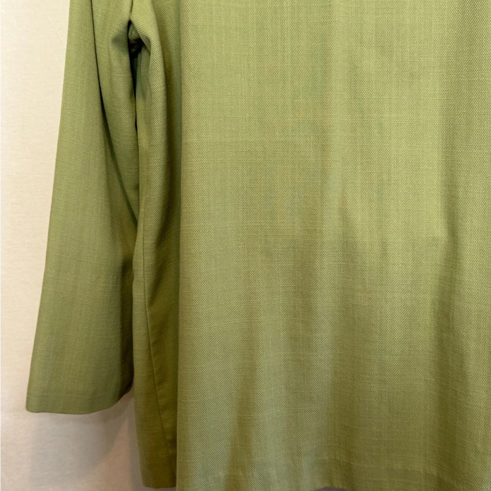 B-2 Courtenay PLUS SIZE 18W Green Linen Blend Blazer Suit‎ Jacket